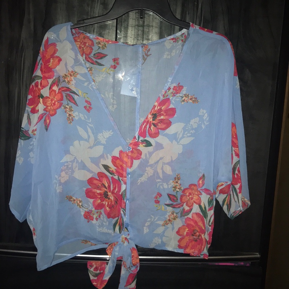 Crop top chiffon top